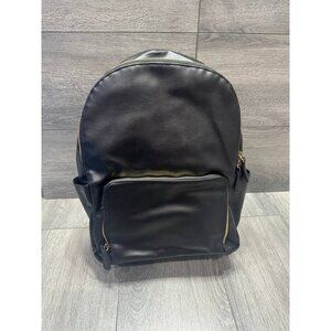 CLV Women Mini Dome Backpack Leather Universal Thread Black B000388